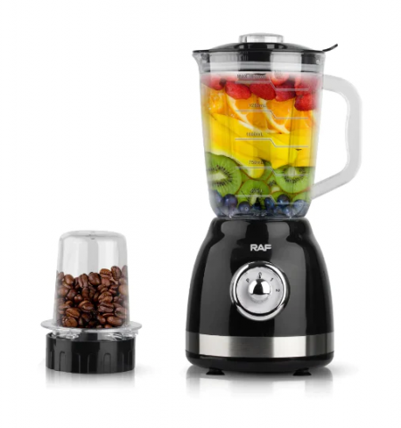 Blender Electric 2 in 1 RAF® , 1000 W, capacitate recipient 1.5L, 2 trepte viteza