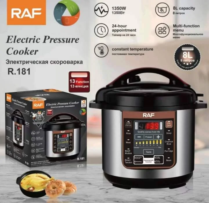 oala electrica sub presiune RAF 8L 1350W multifunctional si multiprogramabila R-181