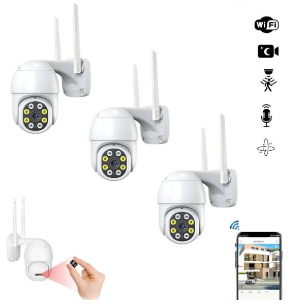 Pachet 3 X Camera De Supraveghere Jortan Wifi IP, Rotatie 355 Grade, Model JT-8160 QJ