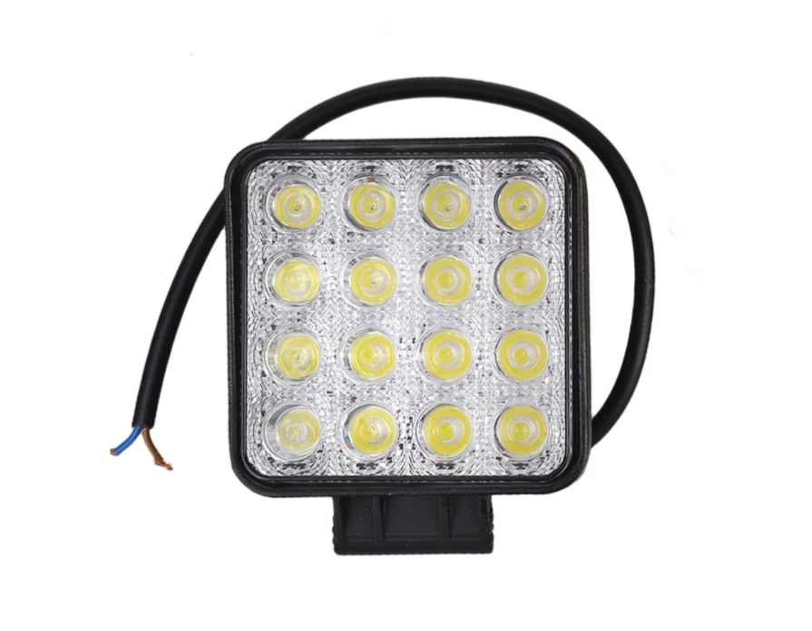 Proiector Auto 16 LED -uri, Offroad 48W 12V-24V, Patrat