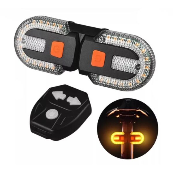 STOP bicicleta LED  ,30 becuri Led galbene -8 becuri Led rosii ,baterie 600mAh ,greutate 110g ,timp de utilizare -5 ore