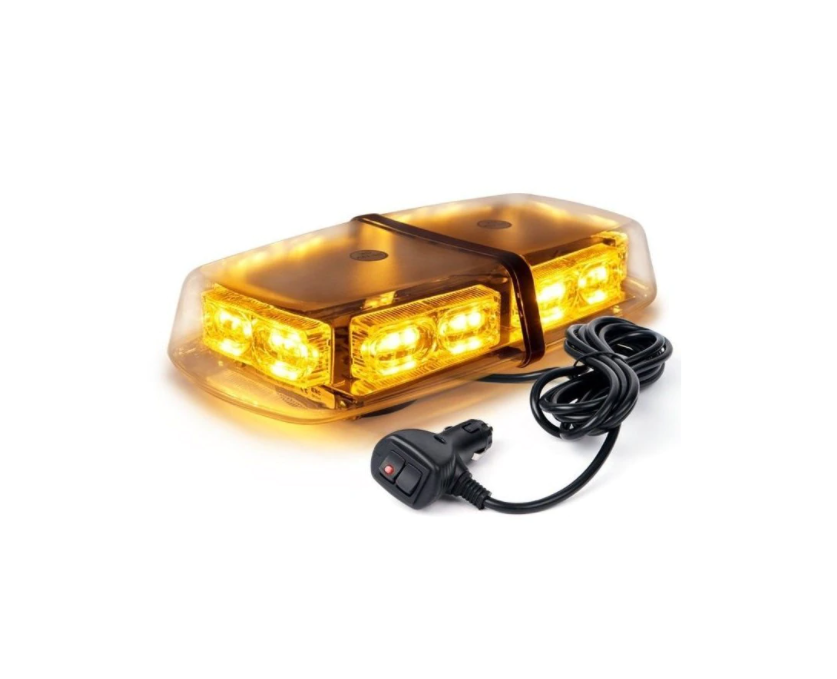 Lampa girofar LED, 36W 12V, 15 functii stroboscopice, magneti cu protectie