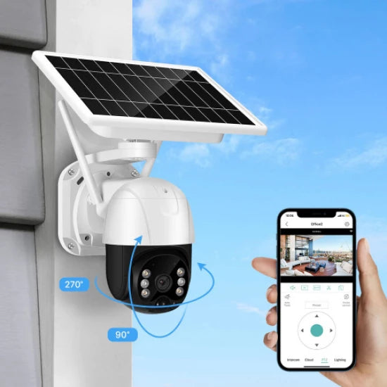 Camera de supraveghere Wifi cu Panou Solar Atasat si Senzor de Miscare